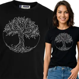 koszulka-damska-czarna-bawelna-t-shirt-xxl-nadruk-wzory-boho