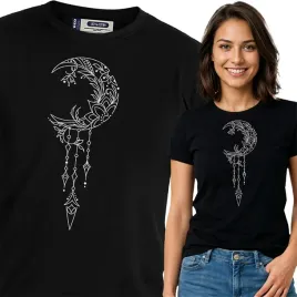 koszulka-damska-czarna-bawelna-t-shirt-xxl-nadruk-wzory-boho