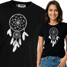 koszulka-damska-czarna-bawelna-t-shirt-l-nadruk-wzory-boho