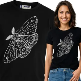koszulka-damska-czarna-bawelna-t-shirt-m-nadruk-wzory-boho