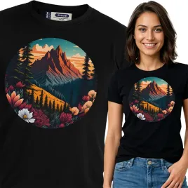 koszulka-damska-czarna-bawelna-t-shirt-xxl-nadruk-gory-kamping