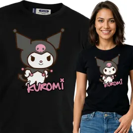 koszulka-damska-czarny-bawelna-t-shirt-l-nadruk-kuromi