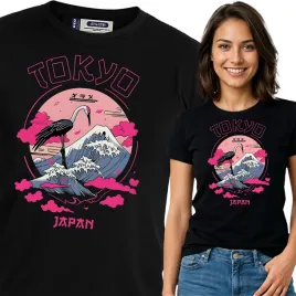 koszulka-damska-czarna-bawelna-t-shirt-xxl-nadruk-japonia