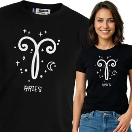 koszulka-damska-czarna-bawelna-t-shirt-m-nadruk-znaki-zodiaku