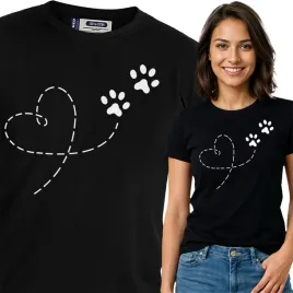 koszulka-damska-czarna-bawelna-t-shirt-m-nadruk-pieskowe-wzory
