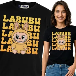 koszulka-damska-czarna-bawelna-t-shirt-l-nadruk-labubu