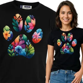 koszulka-damska-czarna-bawelna-t-shirt-l-nadruk-pieskowe-wzory