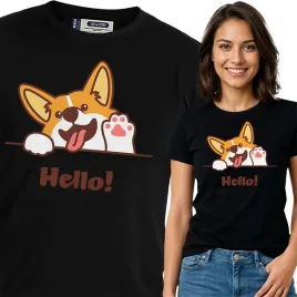 koszulka-damska-czarna-bawelna-t-shirt-xxl-nadruk-pieskowe-wzory
