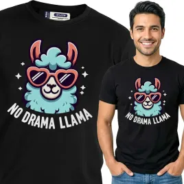 koszulka-meska-czarny-bawelna-t-shirt-xxl-nadruk-smieszna-lama