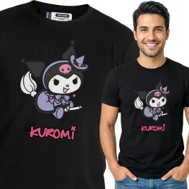 koszulka-meska-czarny-bawelna-t-shirt-xxl-nadruk-kuromi