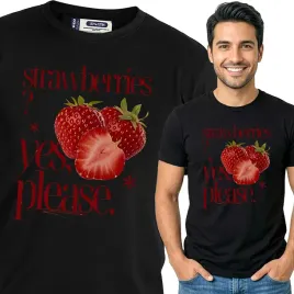 koszulka-meska-czarny-bawelna-t-shirt-m-nadruk-wzory-kwiaty-top