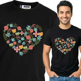 koszulka-meska-czarny-bawelna-t-shirt-m-nadruk-kwiatowe-wzory