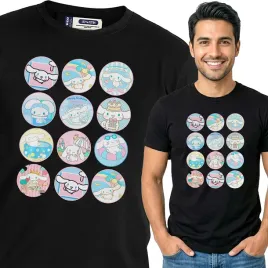 koszulka-meska-czarny-bawelna-t-shirt-s-nadruk-cinamonroll