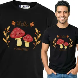 koszulka-meska-czarny-bawelna-t-shirt-xxl-nadruk-jesienne-wzory-pumpkin