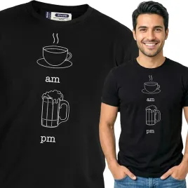 koszulka-meska-czarny-bawelna-t-shirt-l-nadruk-kawa-piwo-kawa-wino