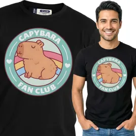 koszulka-meska-czarna-bawelna-t-shirt-xxl-nadruk-kapibara-capybara
