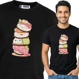 koszulka-meska-czarna-bawelna-t-shirt-xxl-nadruk-sushi