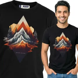 koszulka-meska-czarna-bawelna-t-shirt-s-nadruk-gory-kamping