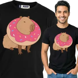 koszulka-meska-czarna-bawelna-t-shirt-s-nadruk-kapibara-capybara