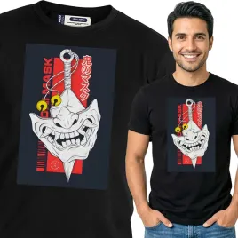 koszulka-meska-czarna-bawelna-t-shirt-m-nadruk-japonia