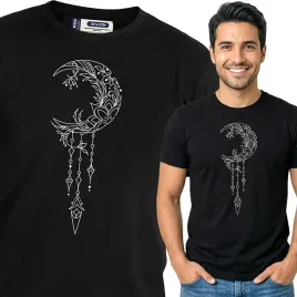 koszulka-meska-czarna-bawelna-t-shirt-m-nadruk-wzory-boho