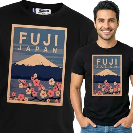 koszulka-meska-czarna-bawelna-t-shirt-m-nadruk-japonia