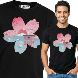 koszulka-meska-czarna-bawelna-t-shirt-m-nadruk-japonia