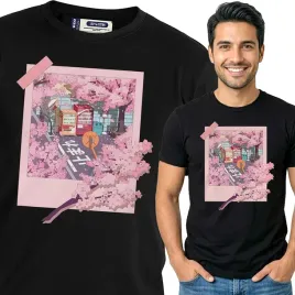 koszulka-meska-czarna-bawelna-t-shirt-m-nadruk-japonia