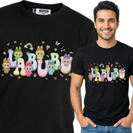 koszulka-meska-czarna-bawelniana-t-shirt-xl-nadruk-wzory-labubu