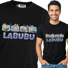 koszulka-meska-czarna-bawelniana-t-shirt-xl-nadruk-wzory-labubu