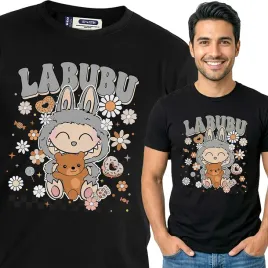 koszulka-meska-czarna-bawelniana-t-shirt-s-nadruk-wzory-labubu