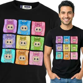 koszulka-meska-czarna-bawelniana-t-shirt-xl-nadruk-wzory-labubu