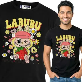 koszulka-meska-czarna-bawelniana-t-shirt-m-nadruk-wzory-labubu