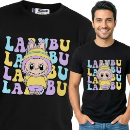 koszulka-meska-czarna-bawelniana-t-shirt-l-nadruk-wzory-labubu