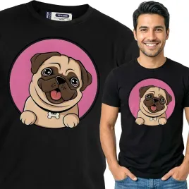 koszulka-meska-czarna-bawelniana-t-shirt-s-nadruk-pieskowe-wzory