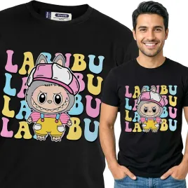 koszulka-meska-czarna-bawelniana-t-shirt-l-nadruk-wzory-labubu