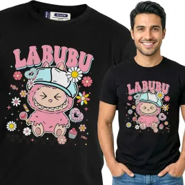 koszulka-meska-czarna-bawelniana-t-shirt-s-nadruk-wzory-labubu