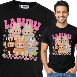 koszulka-meska-czarna-bawelniana-t-shirt-m-nadruk-wzory-labubu