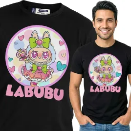 koszulka-meska-czarna-bawelniana-t-shirt-xl-nadruk-labubu