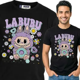 koszulka-meska-czarna-bawelniana-t-shirt-m-nadruk-wzory-labubu