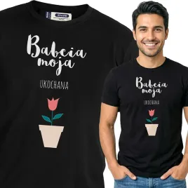koszulka-meska-czarny-bawelniana-t-shirt-m-nadruk-dzien-babci