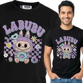 koszulka-meska-czarna-bawelniana-t-shirt-xl-nadruk-wzory-labubu