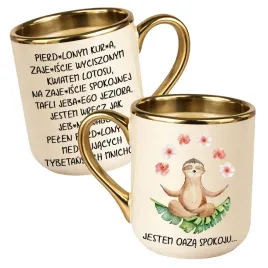 kubek-premium-zloty-ecru-jestem-oaza-spokoju-smieszny-kubek