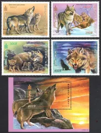 mongolia-1999-mnh-xf-sc2409-2413-wilki