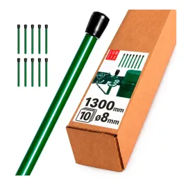 10-x-pret-naciagowy-do-siatki-ogrodzeniowej-1300mm-zielony-z-zaslepka
