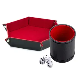 skorzany-czerwony-zestaw-do-gry-w-kosci-tacka-17-cm-kubek-5-kosci-k6