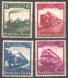 niemcy-1935-mnh-xf-mi580-583-kolej-trzeci-rzesza