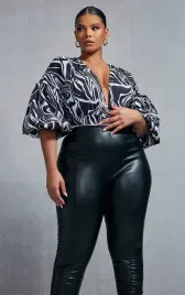 czarno-biale-body-z-bufiastymi-rekawami-prettylittlething-4xl