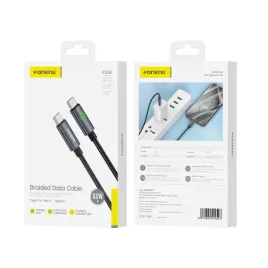 foneng-kabel-xs08-usb-c-usb-c-pd-60w-1-2m-czarny