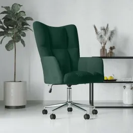 vidaxl-fotel-ciemnozielony-obity-aksamitem